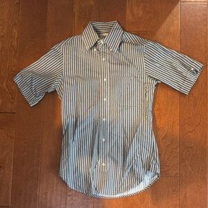 Black Fleece by Brooks Brothers black and white short sleeve button-down